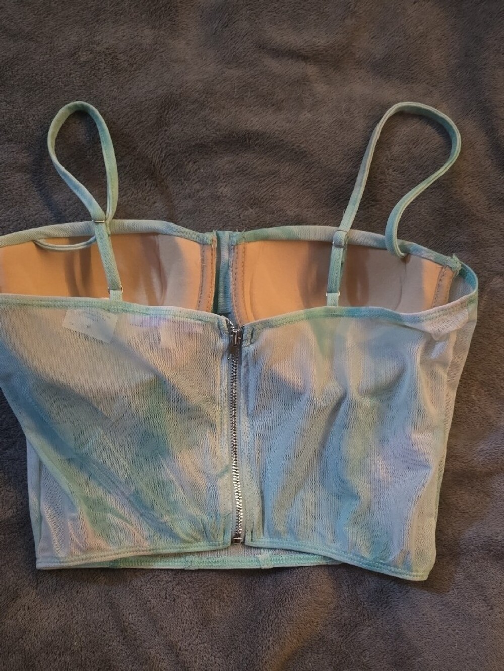 Pastel Tie-Dye Bustier Top - Picture 3 of 4